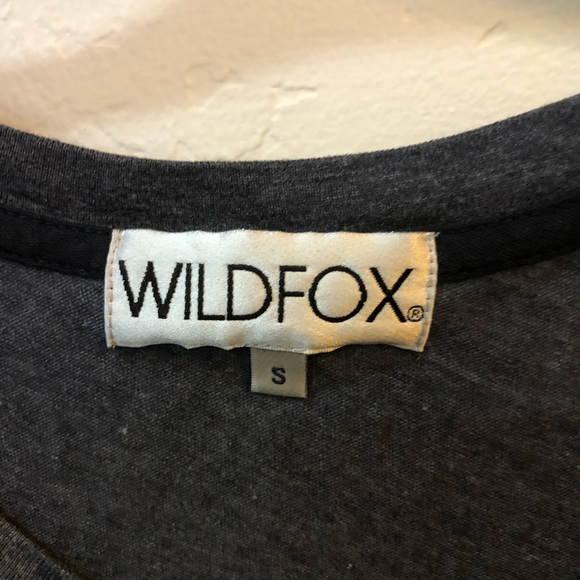 Wildfox Red Heart Tokyo Lounge Tee Shirt Grey Gray Small - Picture 3 of 6